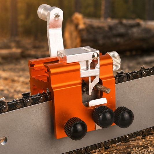 Chainsaw Sharpener, Clamp-On Bar Mount Filing Guide