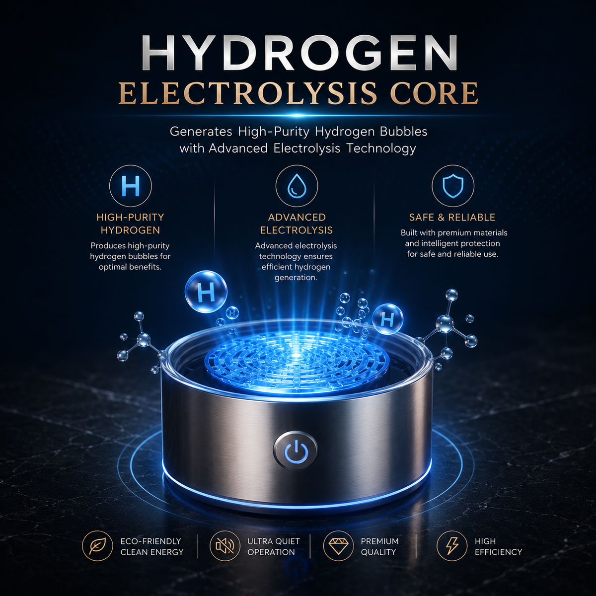 Hydrogen Water Bottle, Portable Rechargeable Generator