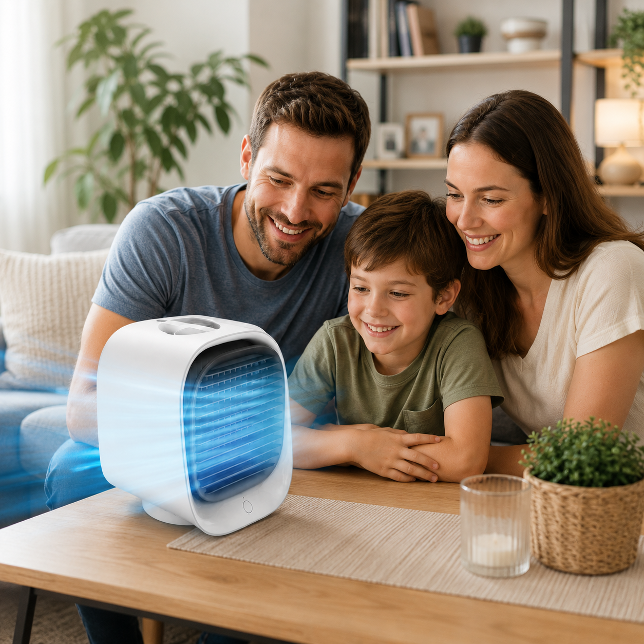 Portable Air Conditioner, Personal Evaporative Cooler with Water Tank