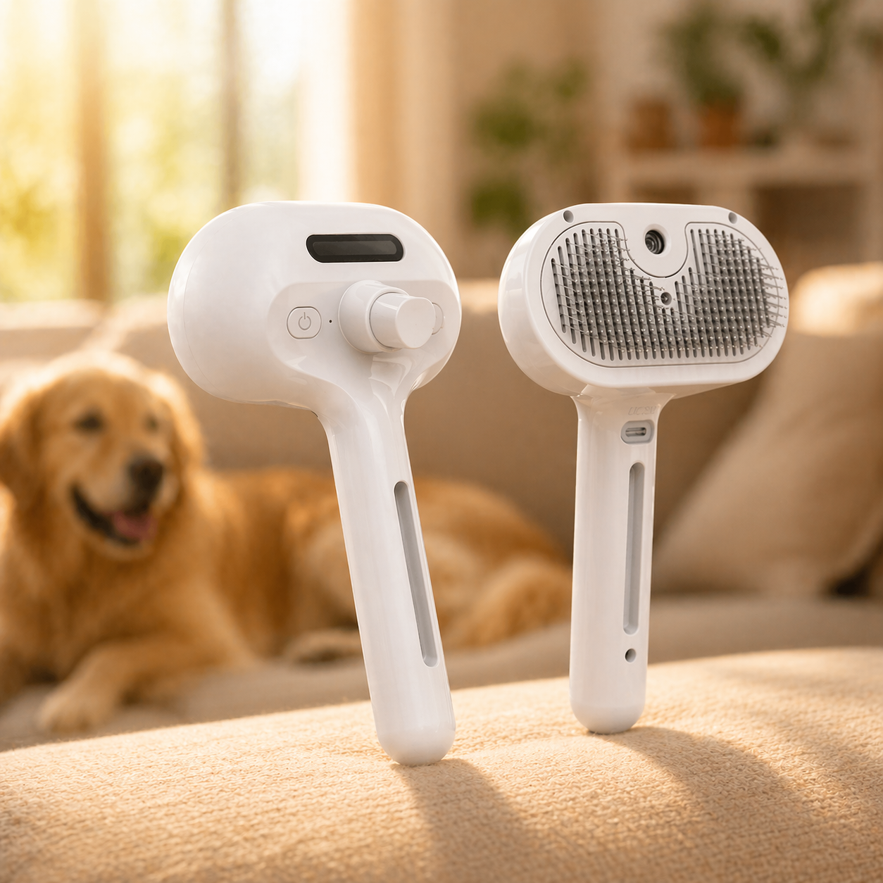 Steam Grooming Brush for Dogs
