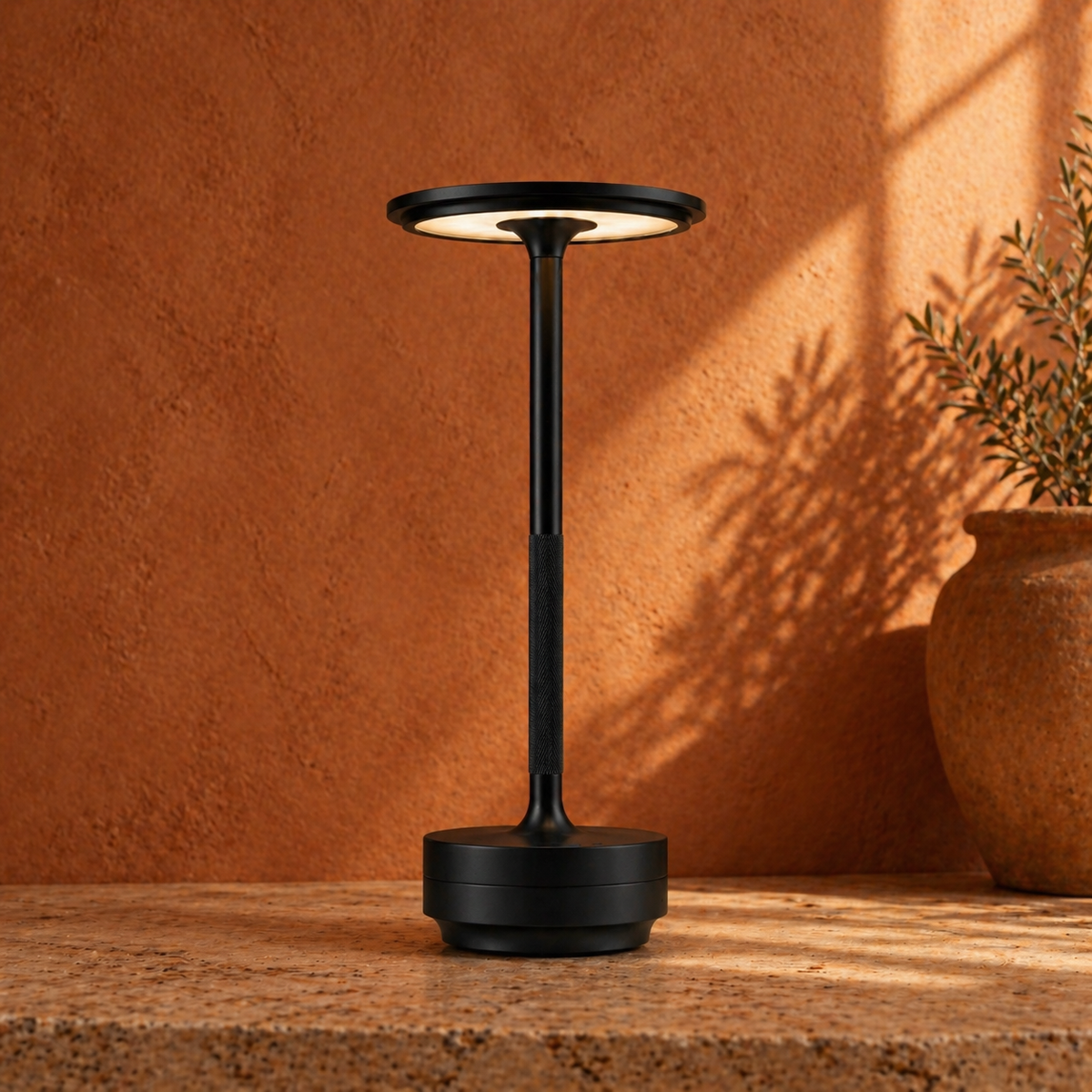 Cordless LED Touch Table Lamp, 3 Brightness Levels, Rechargeable