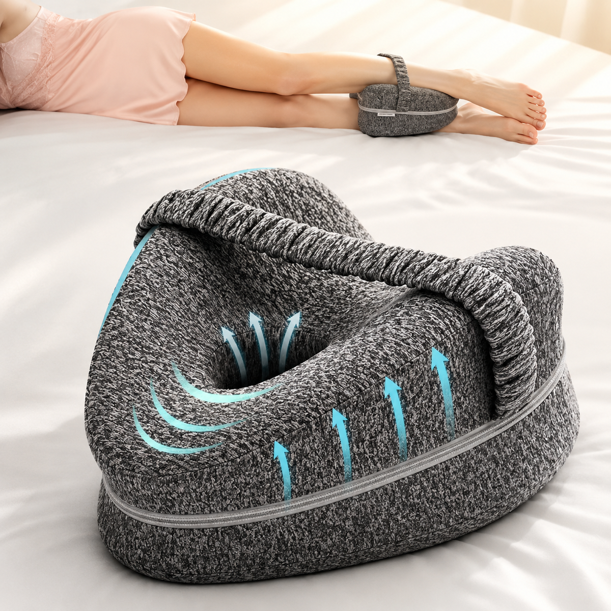 Knee Pillow for Side Sleepers, Spinal Support Cushion