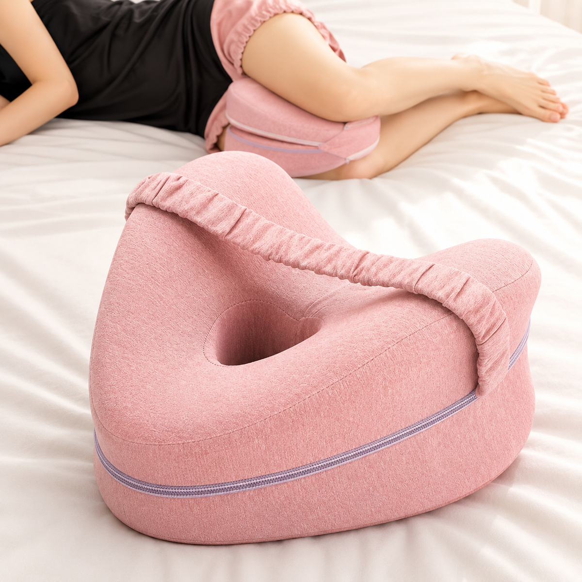Knee Pillow for Side Sleepers, Spinal Support Cushion