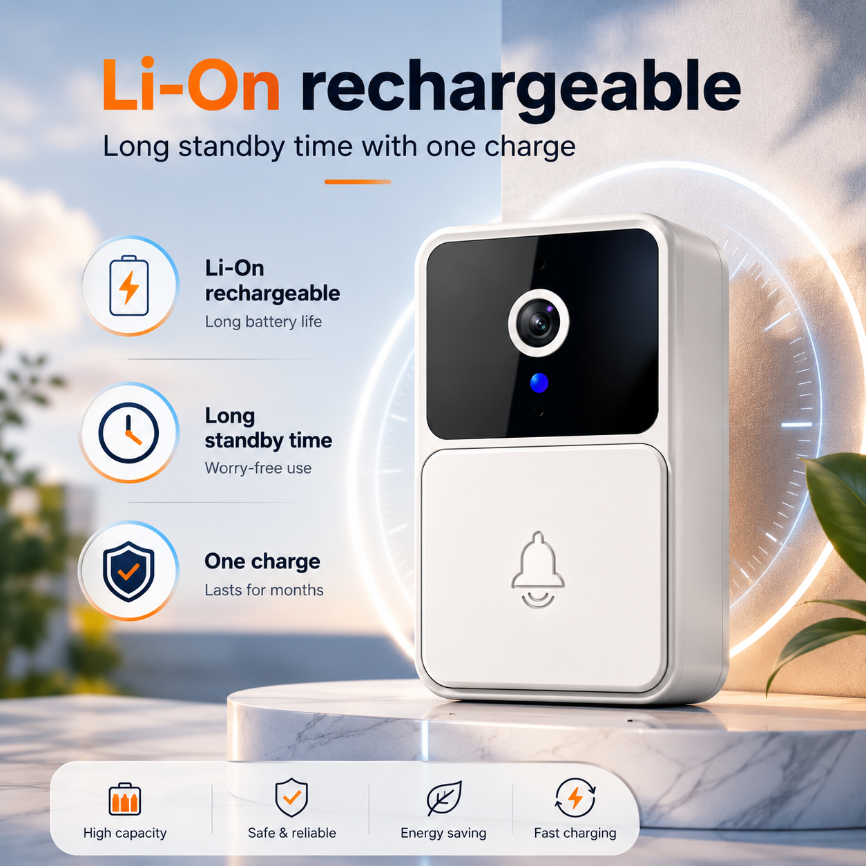 Smart Wireless Video Doorbell Camera