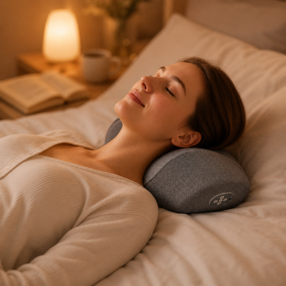 Memory Foam Neck Cushion with Warmth and Vibration