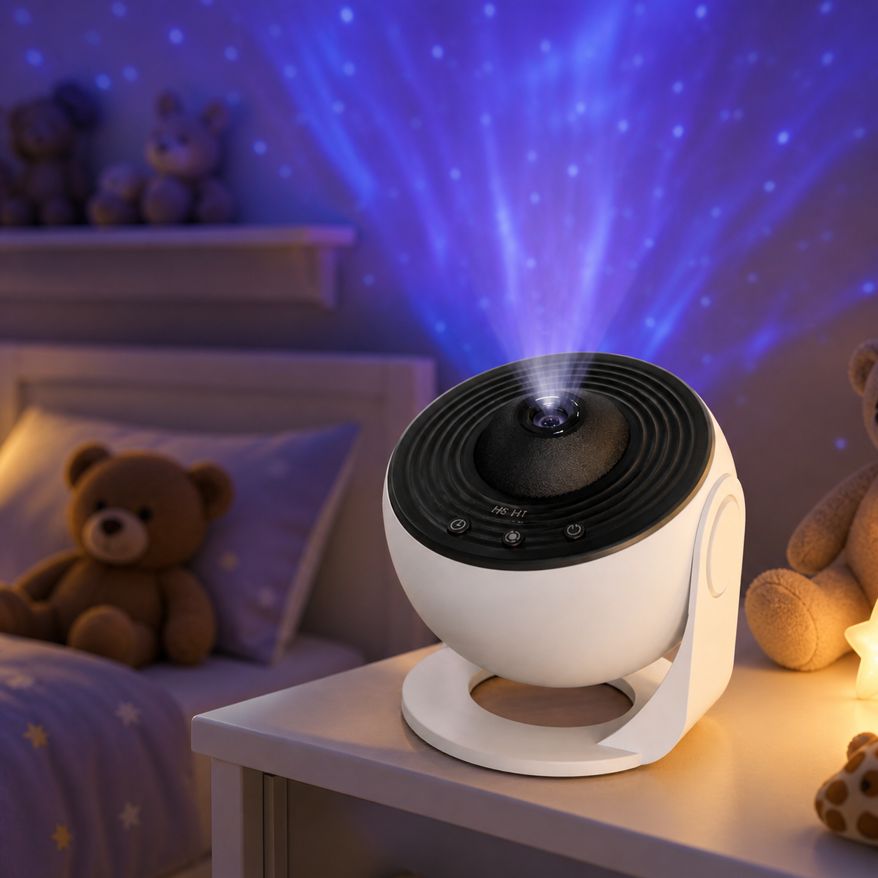 LED Galaxy Star Projector Night Light, Nebula Bedroom Lamp