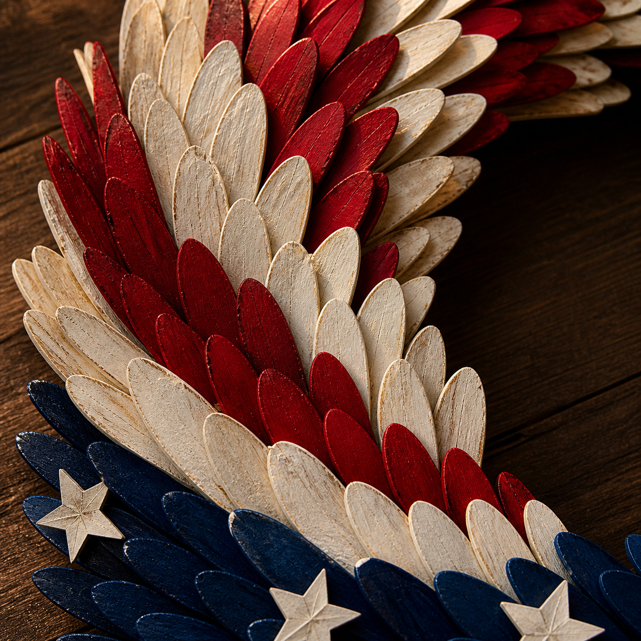 Patriotic Eagle Door Wreath, 3D American Flag Decor