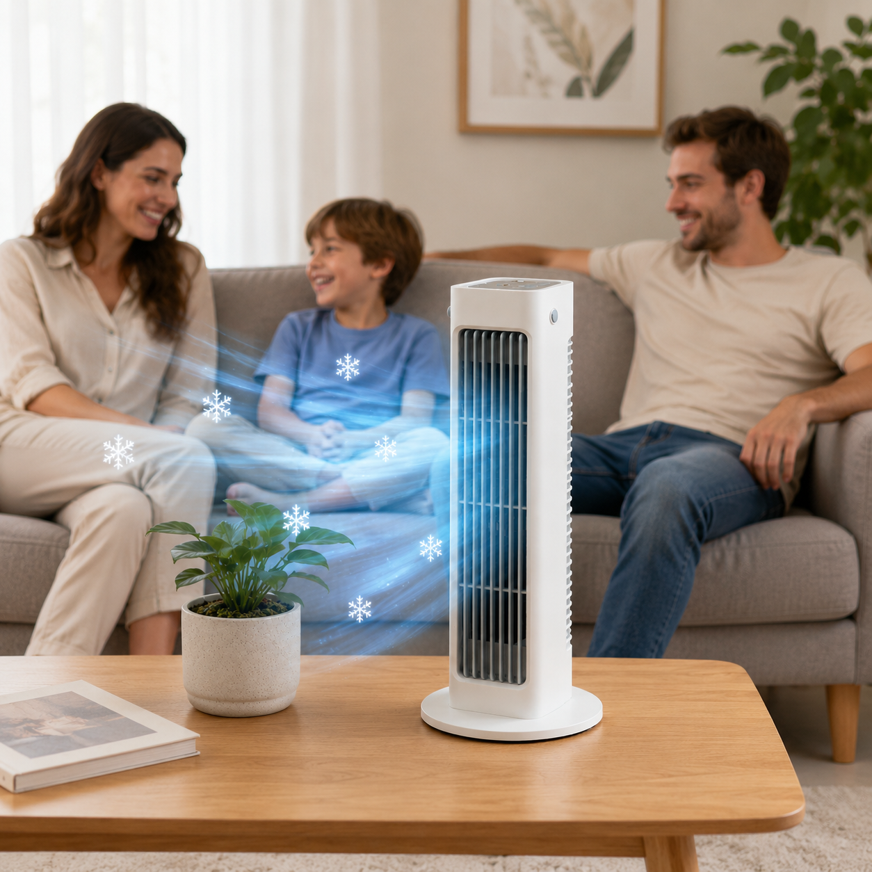 Portable Tower Fan with Remote, Quiet Bedside Cooling Fan