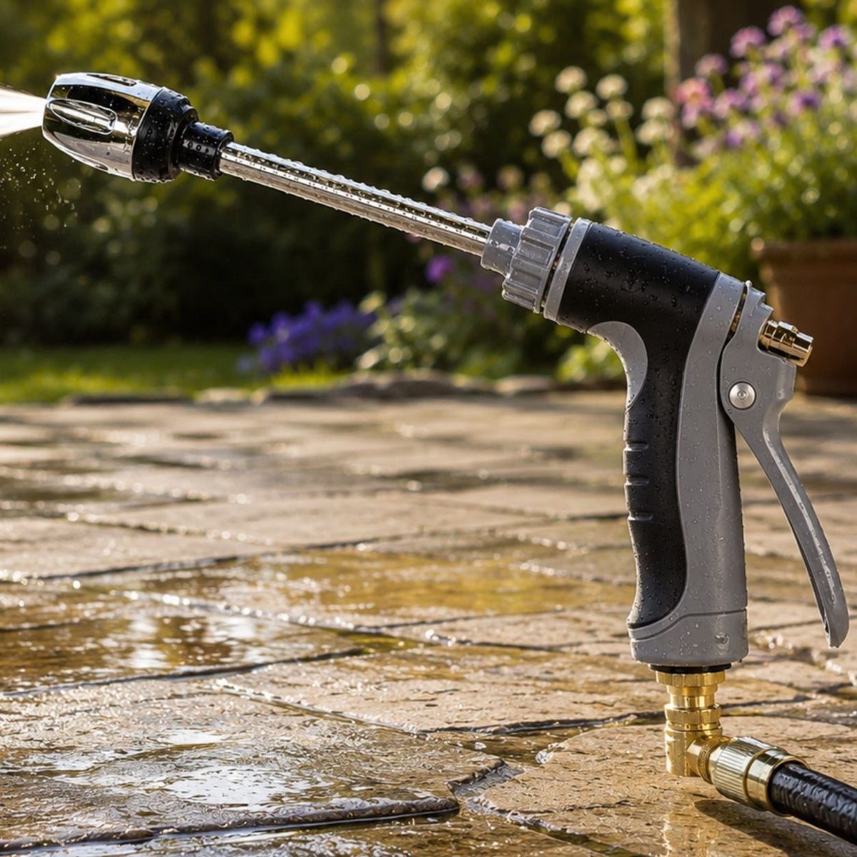 High-Pressure Garden Hose Nozzle, Heavy-Duty Spray Gun